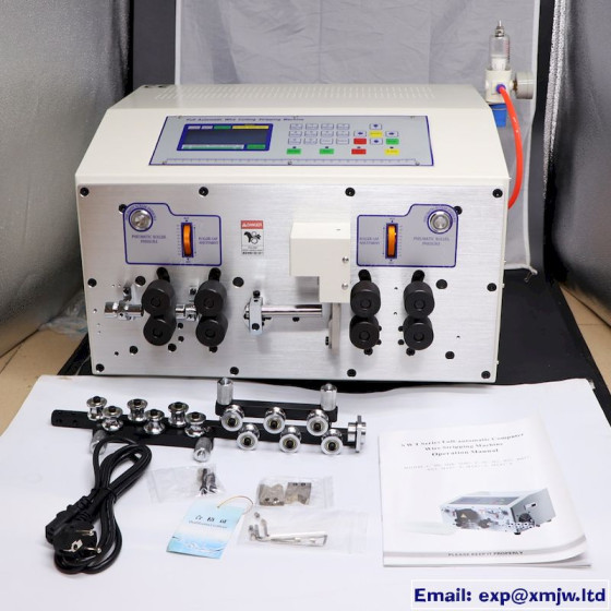 0.2-25mm2 Wire Stripping Peeling Cutting Machine 0.2 to 25mm2 SWT508MAX PVC,Teflon,Braided,Fiberglass Wire Stripper With 8 Wheel