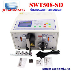 0.1-4.5MM2 SWT508SD Automatic Wire Stripping Peeling Cutting Machine Touch Screen Adjustable Computer Cable Cutter Stripper