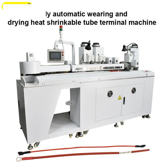 Fully Automatic Wire Cutting, Peeling, Crimping, Threading Baking Heat Shrink Tube Machine, Efficiency Machine