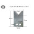 2pcs/set Knife Blade cutter for SWT508 220 Automatic Computer Wire Stripping Peeling Cutting Machine Tungsten carbide Blade