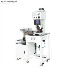 X-CM103A  Automatic loose terminal crimping machine with vibration bowl feeder, Single lug crimping machine