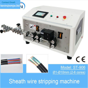 2 -6 Cores Sheath Wire Cutting and Stripping Machine Electric Cabling Equipment OD 1-10 mm cable peeling automatic stripper