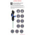 Small Flow AB Glue Dispenser Valve Double Cylinder High Pressure Glue Dispensing Valve
