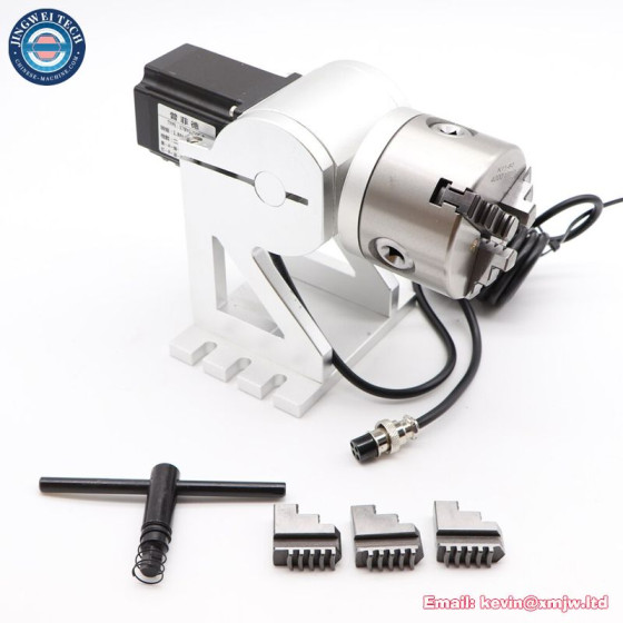Fiber Laser Marking Machine Rotary Device Rotation Axis 57 Stepper Motor Type H 3 Jaw Chuck for Marking Engraving Machine Parts