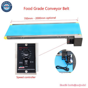 Food Grade Conveyor Belt Machine 700mm 1000mm 1500mm 2000mm With Stainless Steel 5-30m/Mins Adjustable Speed for Industrial Line