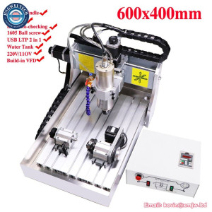 4 Axis CNC Router 6040 2.2KW Water Tank Metal Wood Carving 2200W Mach3 Engraving Milling Machine 4060 with Tool Auto-checking