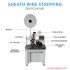 Full Automatic Multi-core cable electric wire cutting and  stripping terminal crimping machine