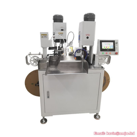Fully Automatic servo motor double head terminal crimping machine/ wire cutting stripping double head terminal machine